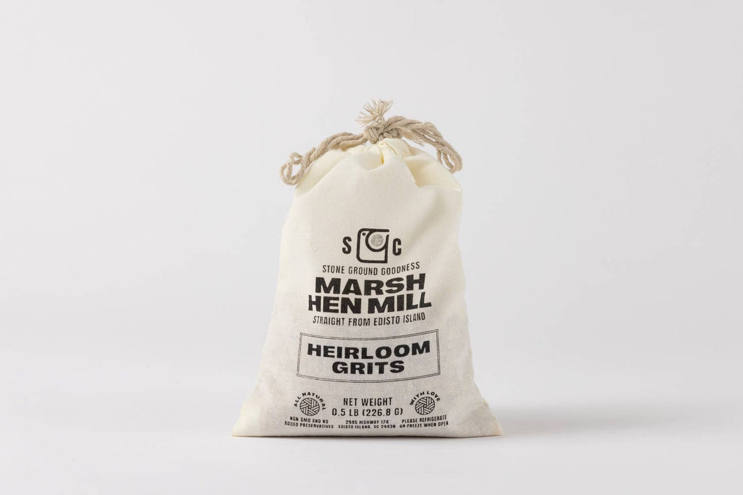 Marsh Hen Mill Yellow Grits Half Pound Gift Bag