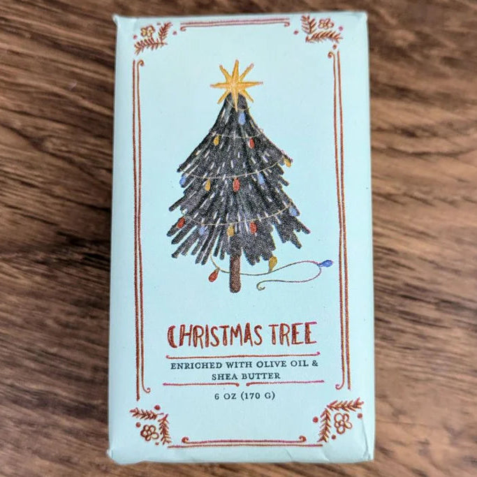 Bar soap w/ Christmas tree