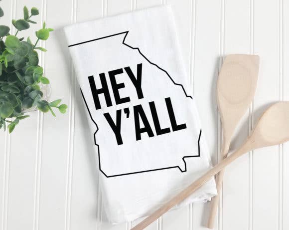 Hey Y’all Georgia Tea Towel