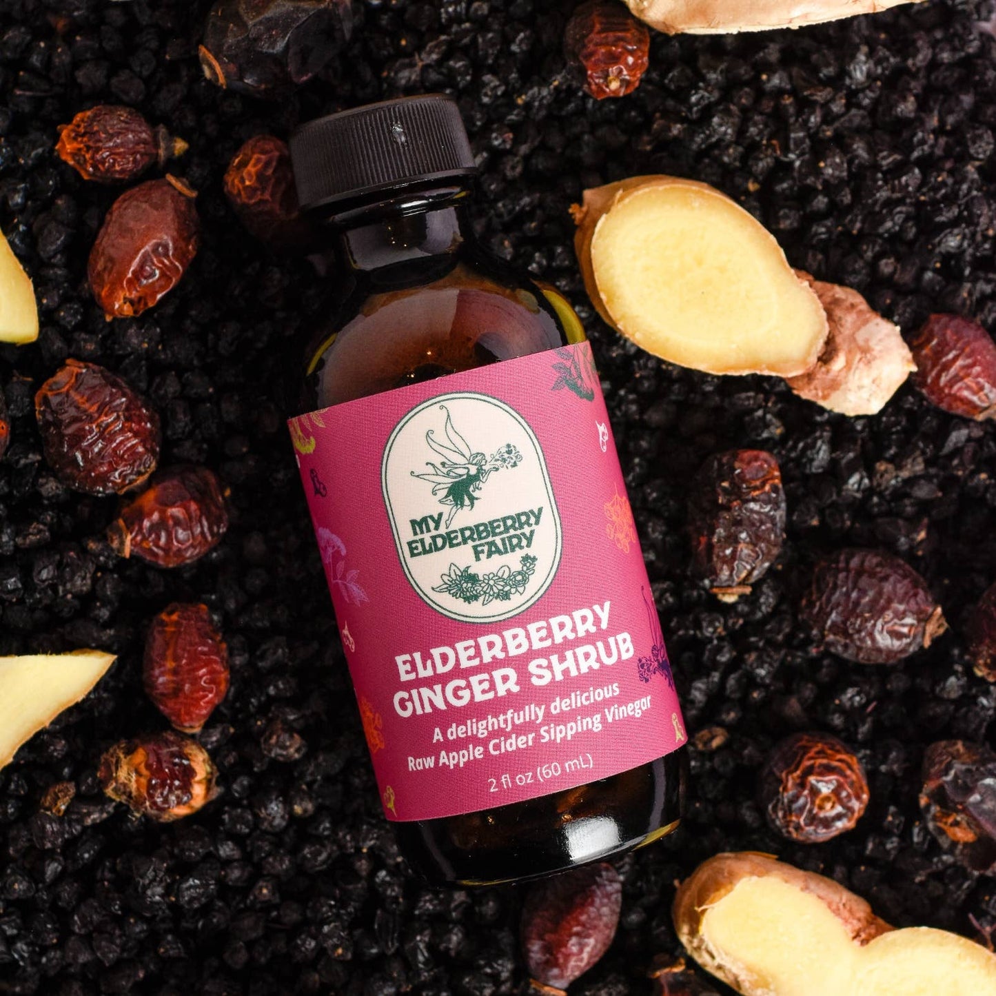 Elderberry Ginger Shrub