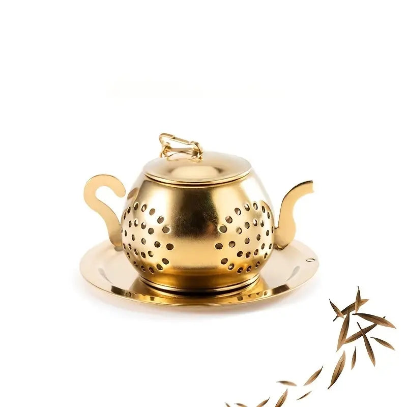 Gold Tea Pot Infuser for Loose Tea