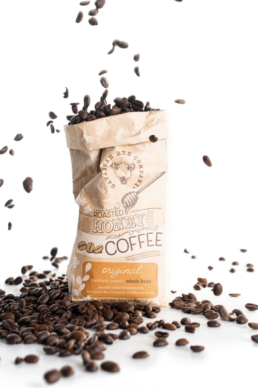 Roasted Honey Coffee Whole Bean- Savannah Bee Company