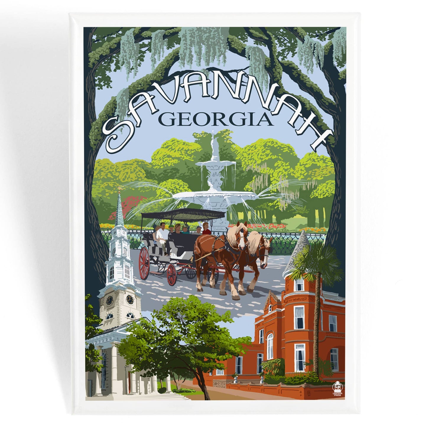 Savannah, Georgia, Town Views Magnet