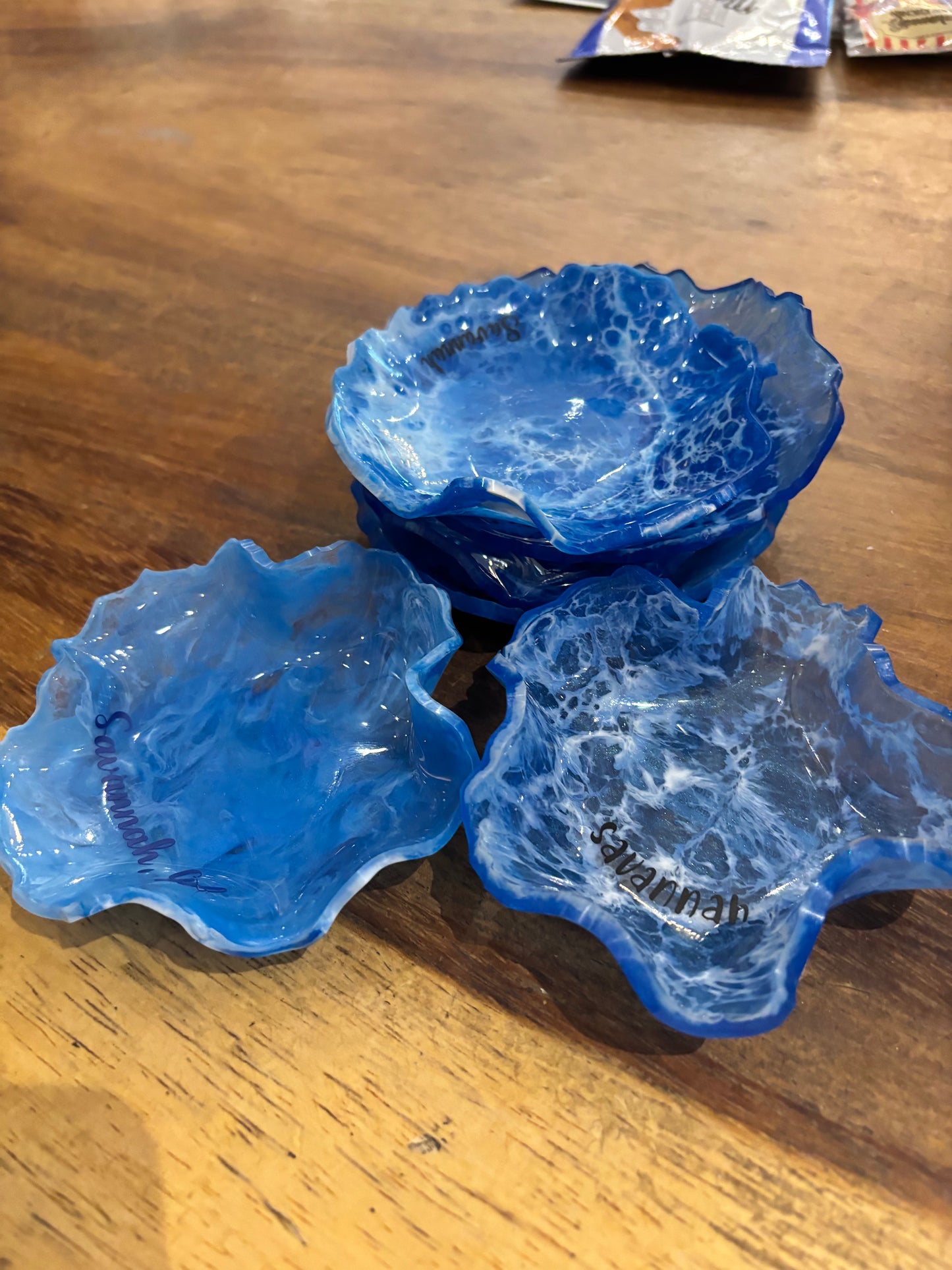 Ocean resin trinket dish