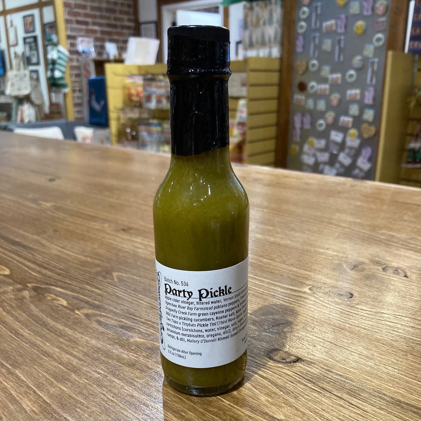 Party pickle Greg's Famous Hot Sauce