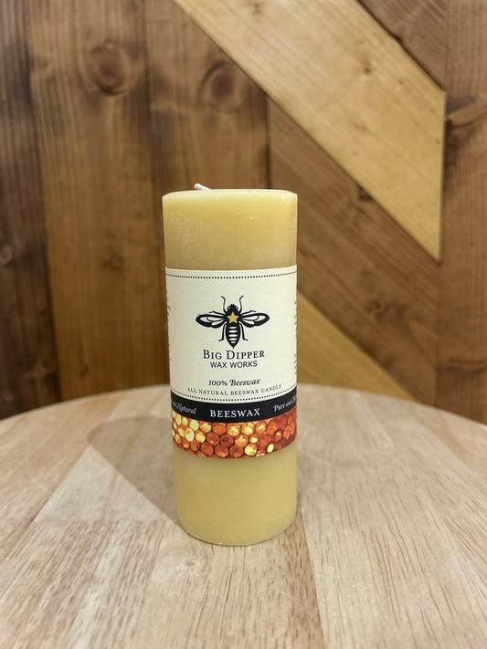 Small Beeswax Pillar Candle