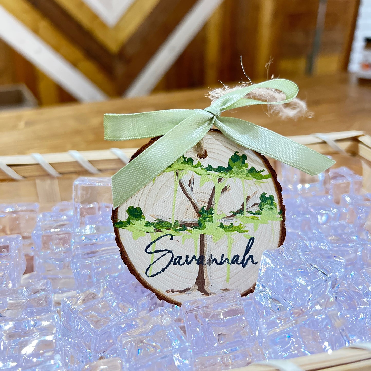 Live Oak Wood Ornament