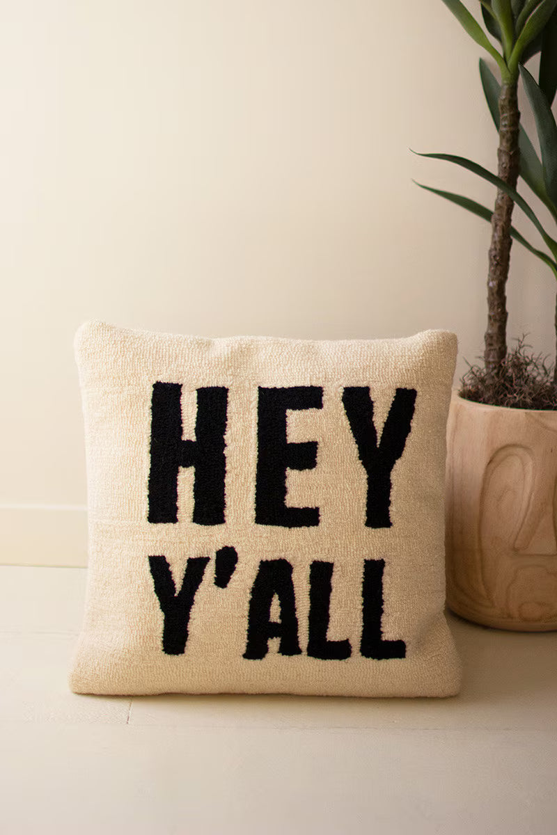 Hey Y'all Tufted Pillow
