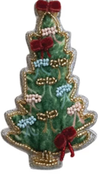 Fabric Christmas tree ornament