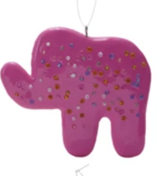 Clay animal shaped cookie ornament