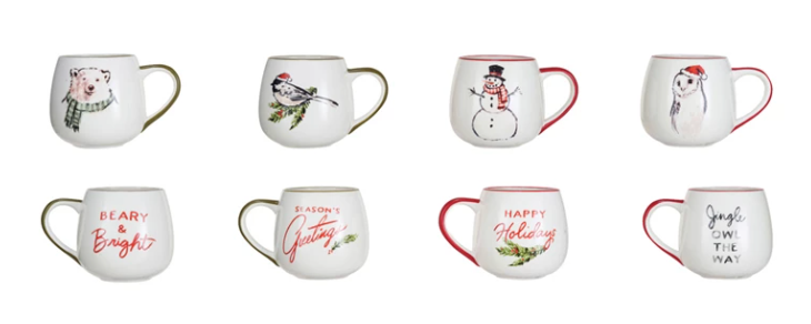 Round Holiday mug w/picture