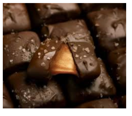 Dark chocolate caramel sea salt popcorn