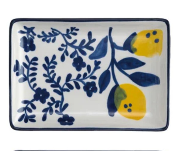 Hand Painted Lemon Chinoiserie Plates