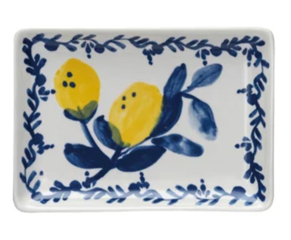 Hand Painted Lemon Chinoiserie Plates