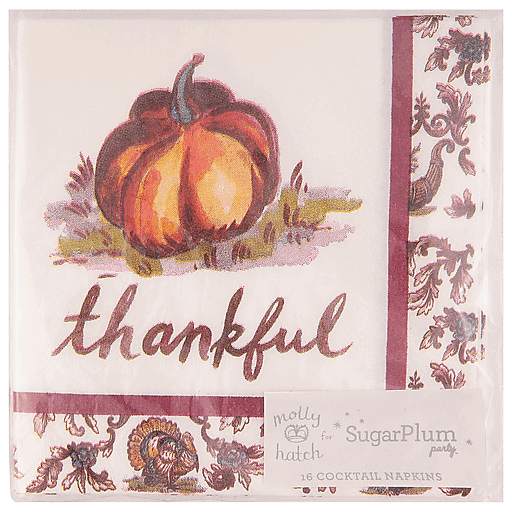 Turkey Foil Paper Cocktail Napkins
