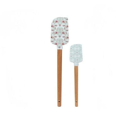 Holiday Silicone and wood spatulas set of 2