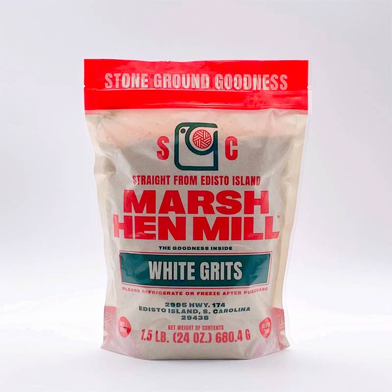 Marsh Hen Mill Stone Ground White Grits: 1.5 Pound