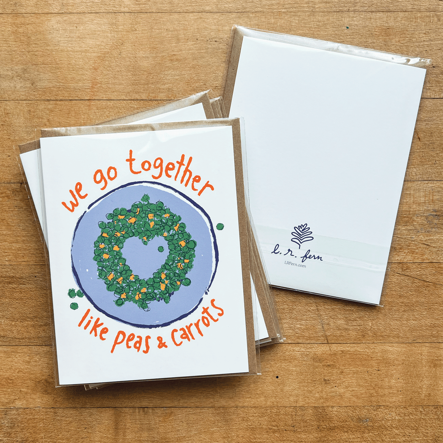 Peas & Carrots Greeting Card
