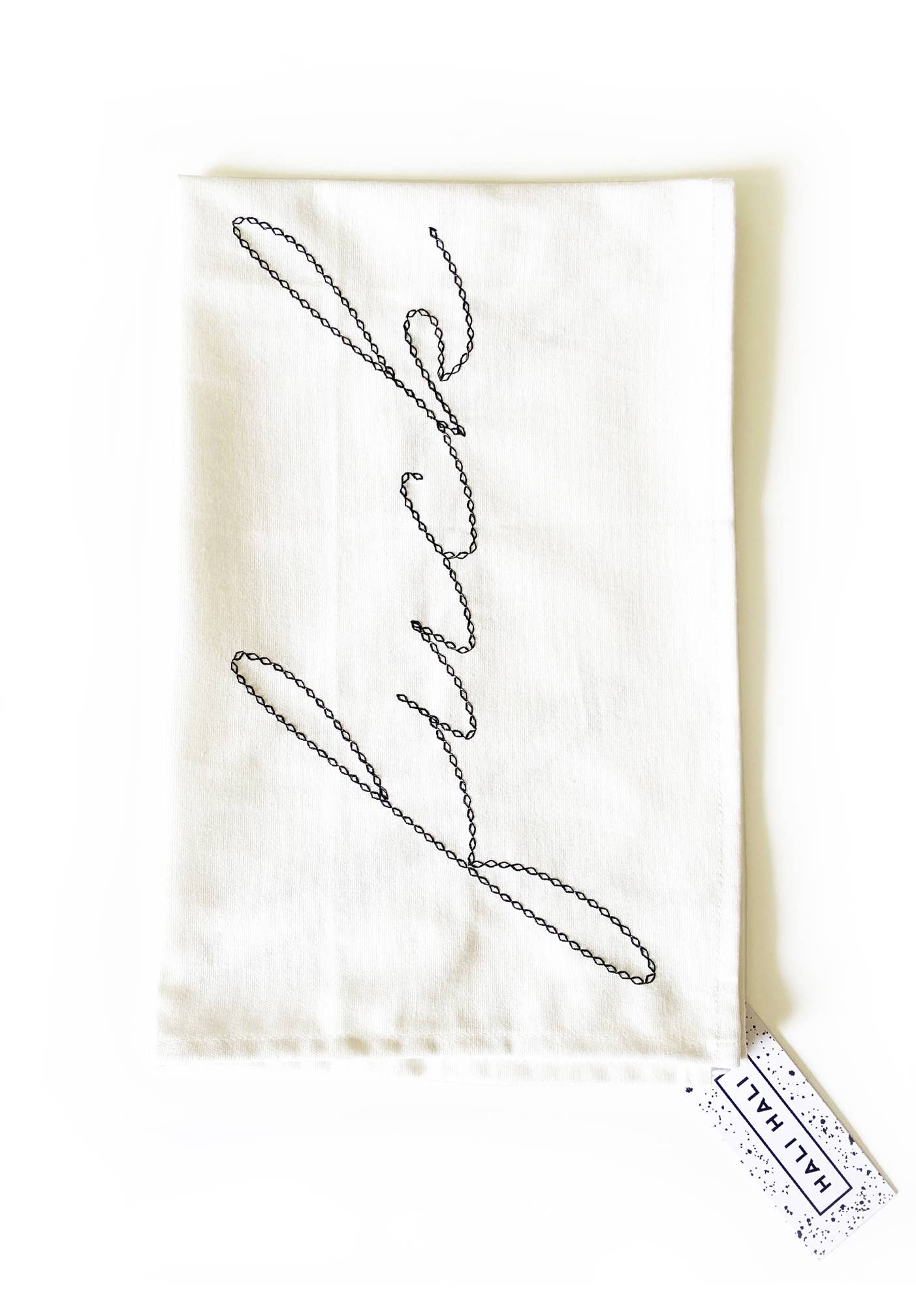 Fuck! Embroidered Tea Towel