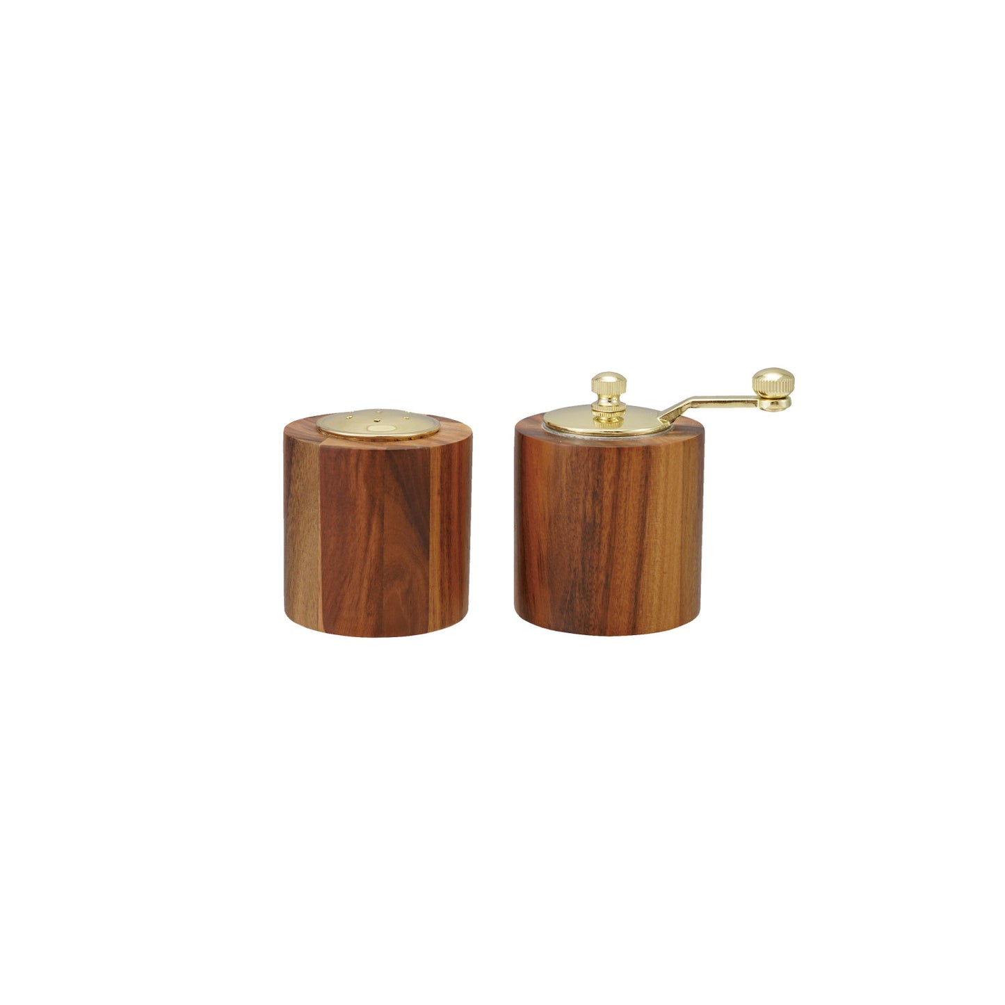 Acacia wood salt shaker and pepper mill