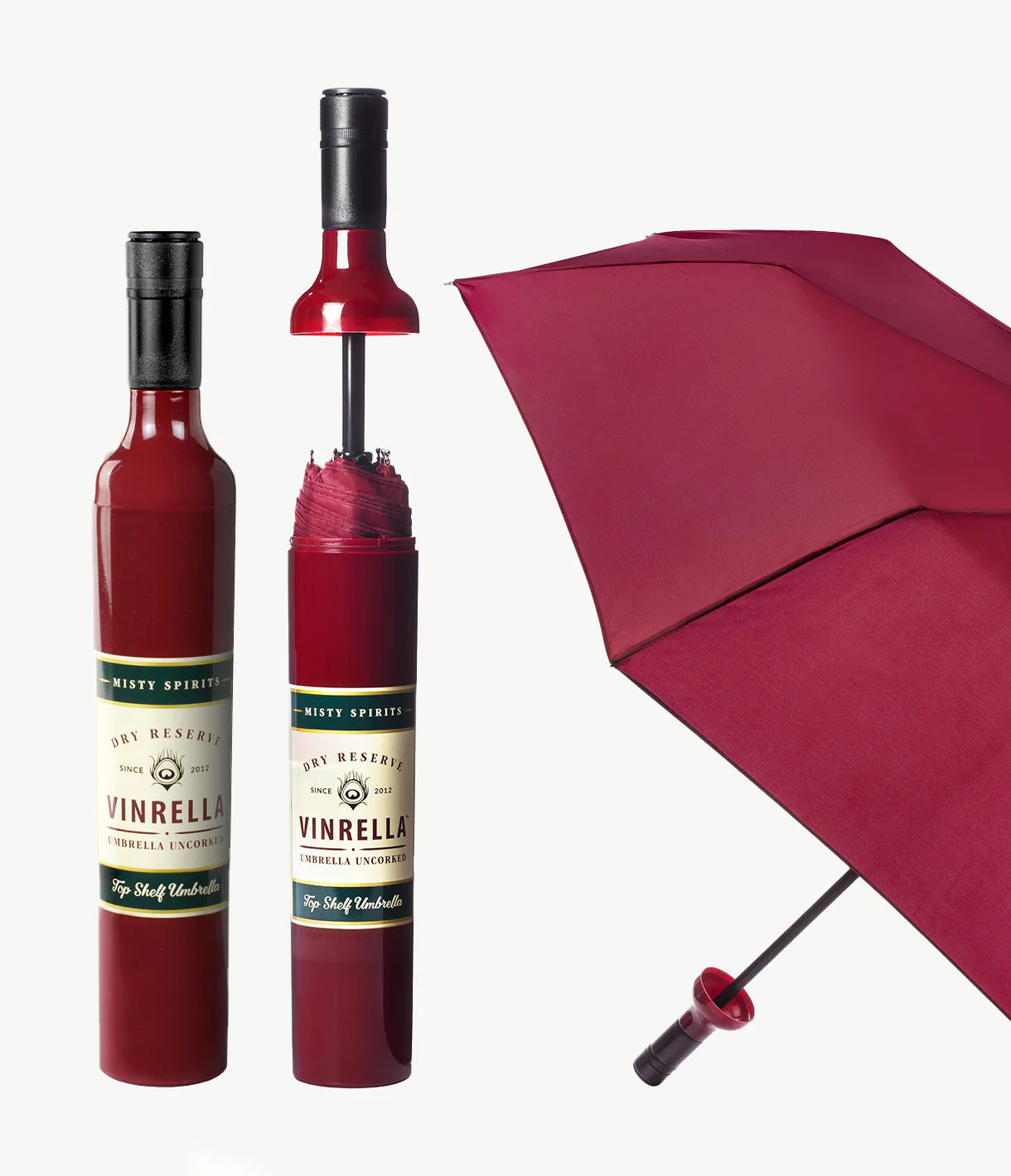 Burgundy Labeled Bottle Umbrella