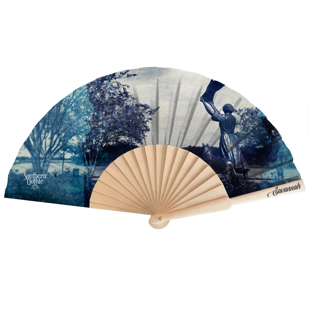 Savannah Waving Girl Folding Fan