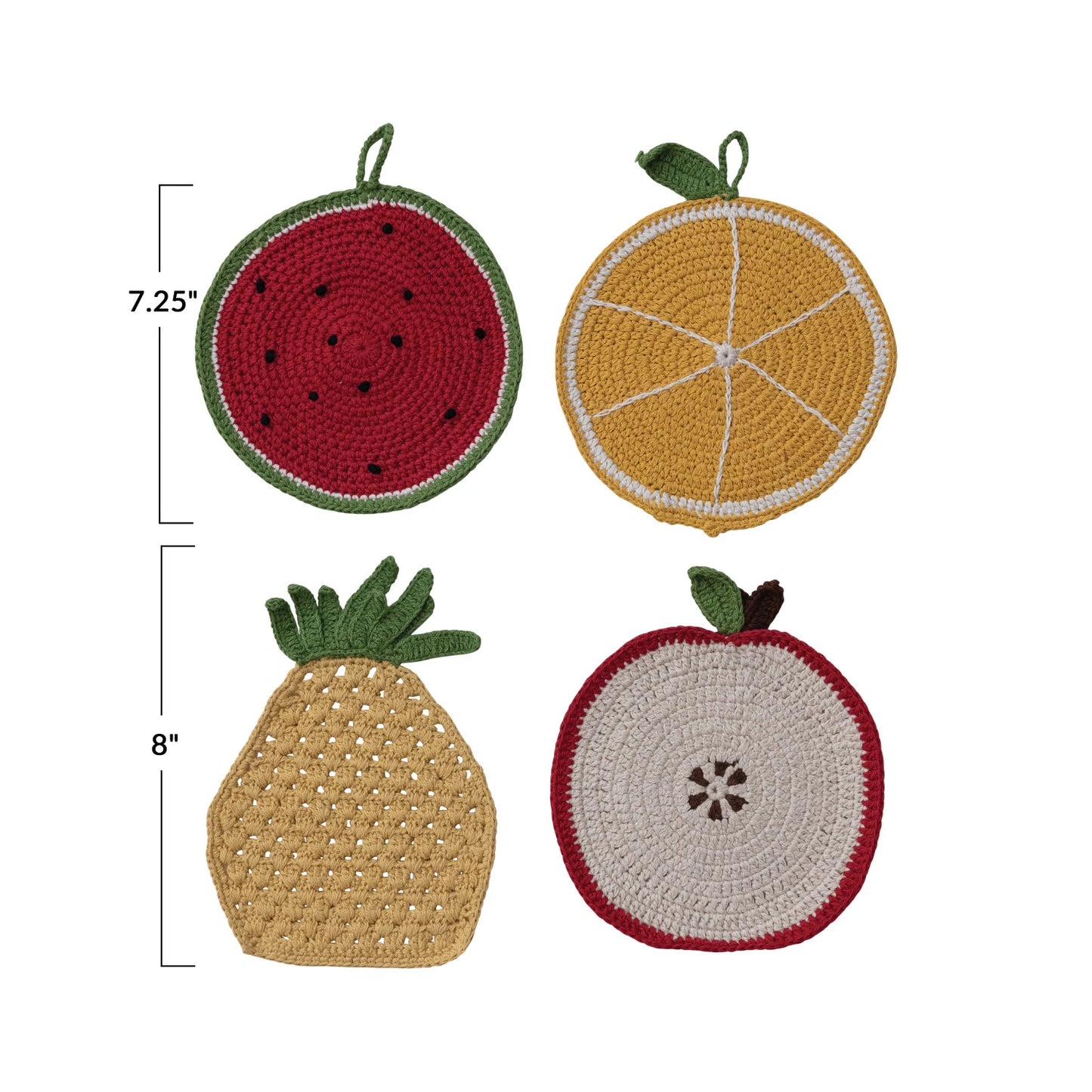 Crocheted Fruit Pot Holders