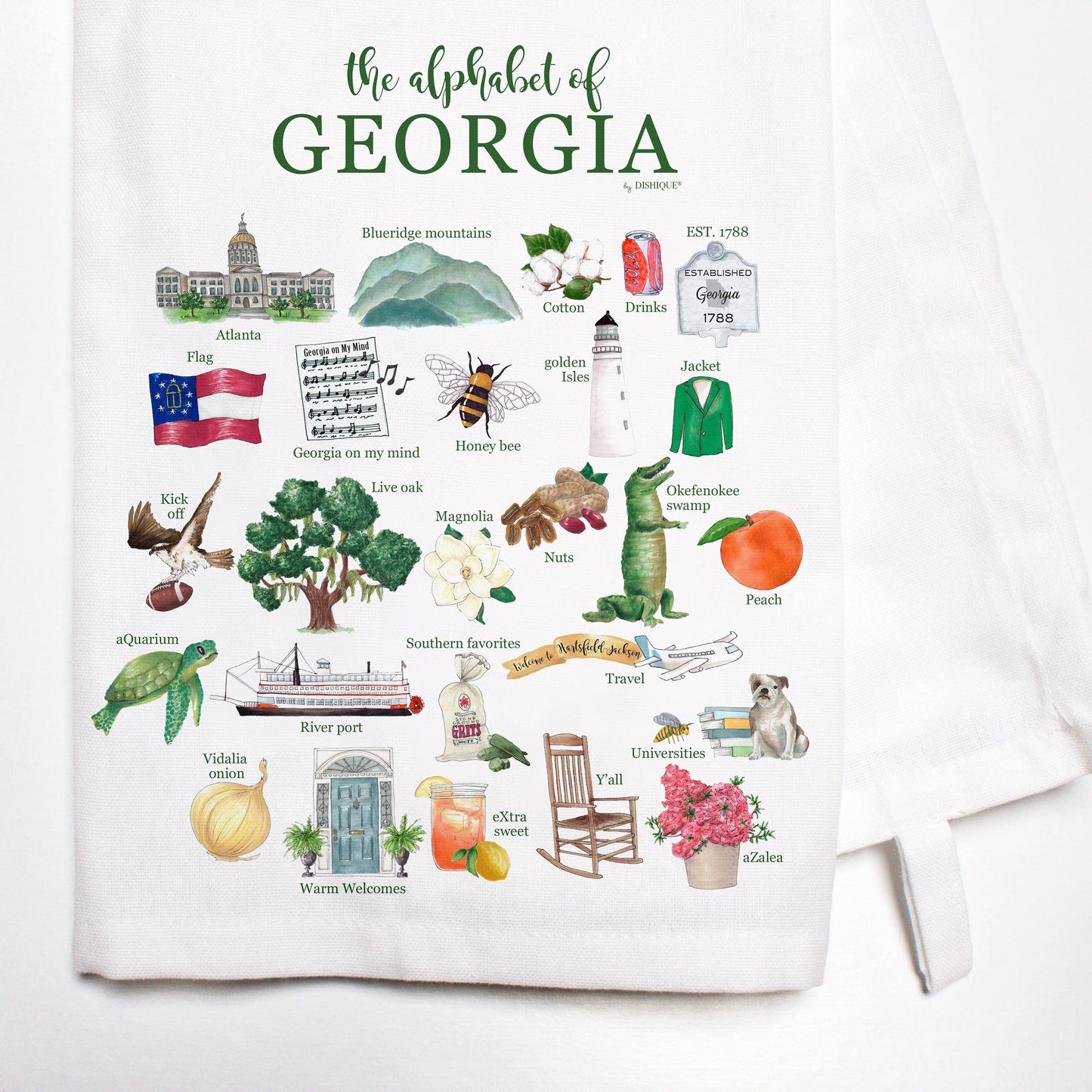 Georgia Alphabet Bar Towel