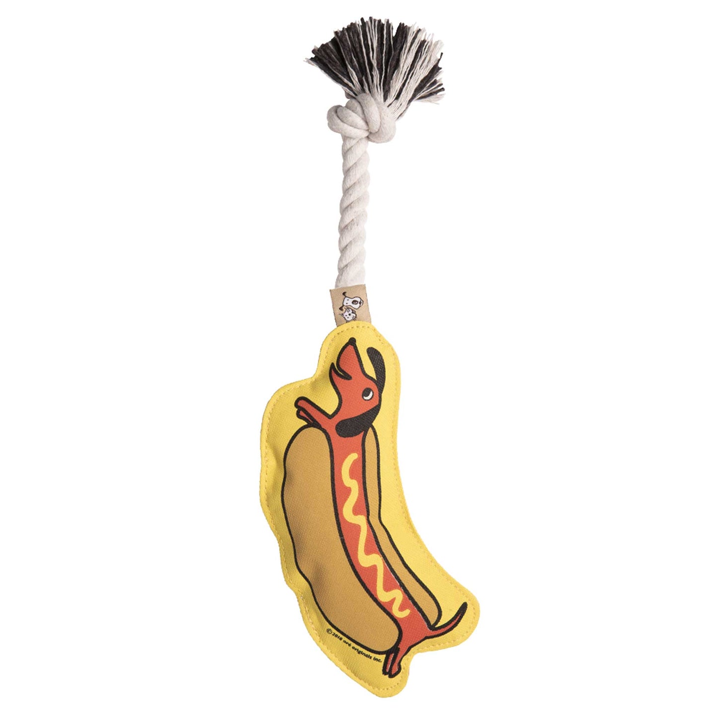 Hot Dog Rope Dog Toy