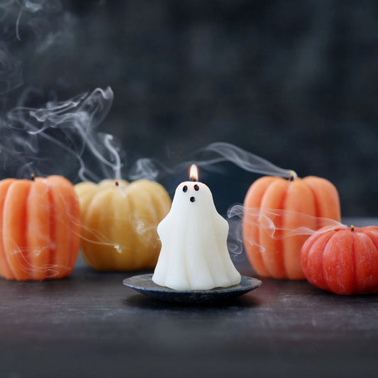 Beeswax Ivory Ghost Candle