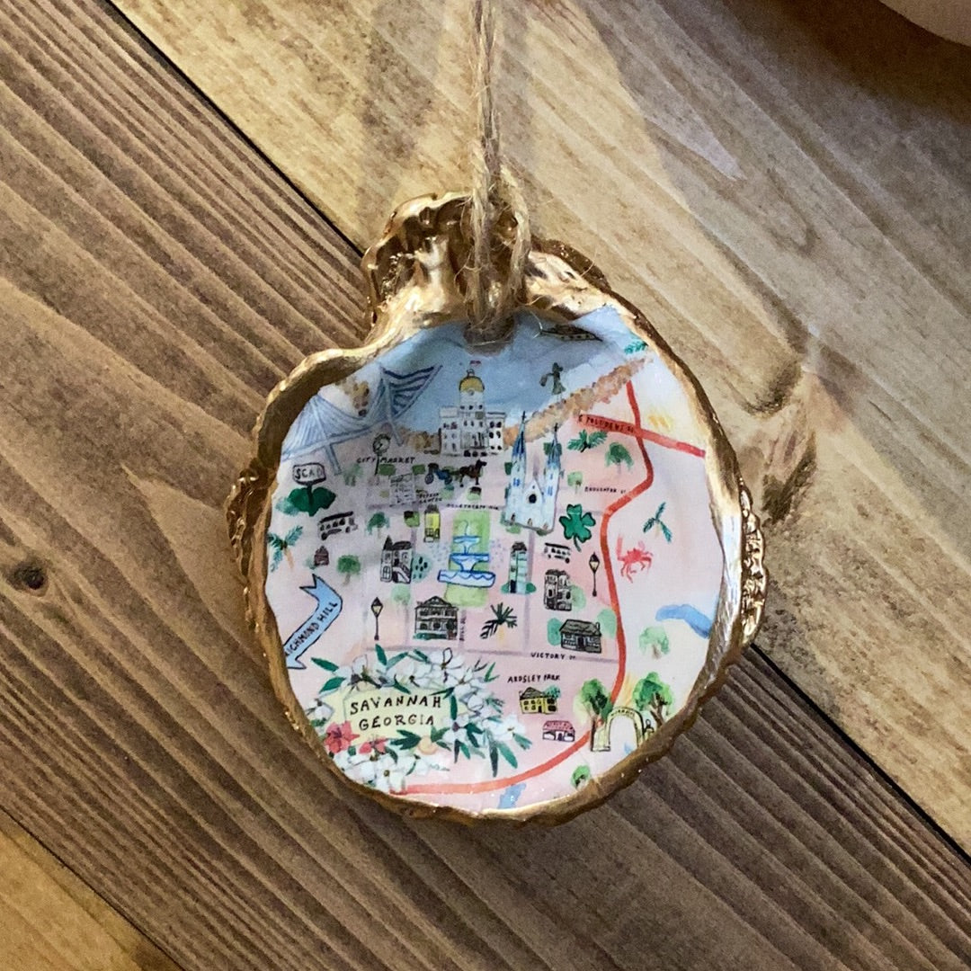 Downtown Watercolor- TrueSouth Oyster Ornaments