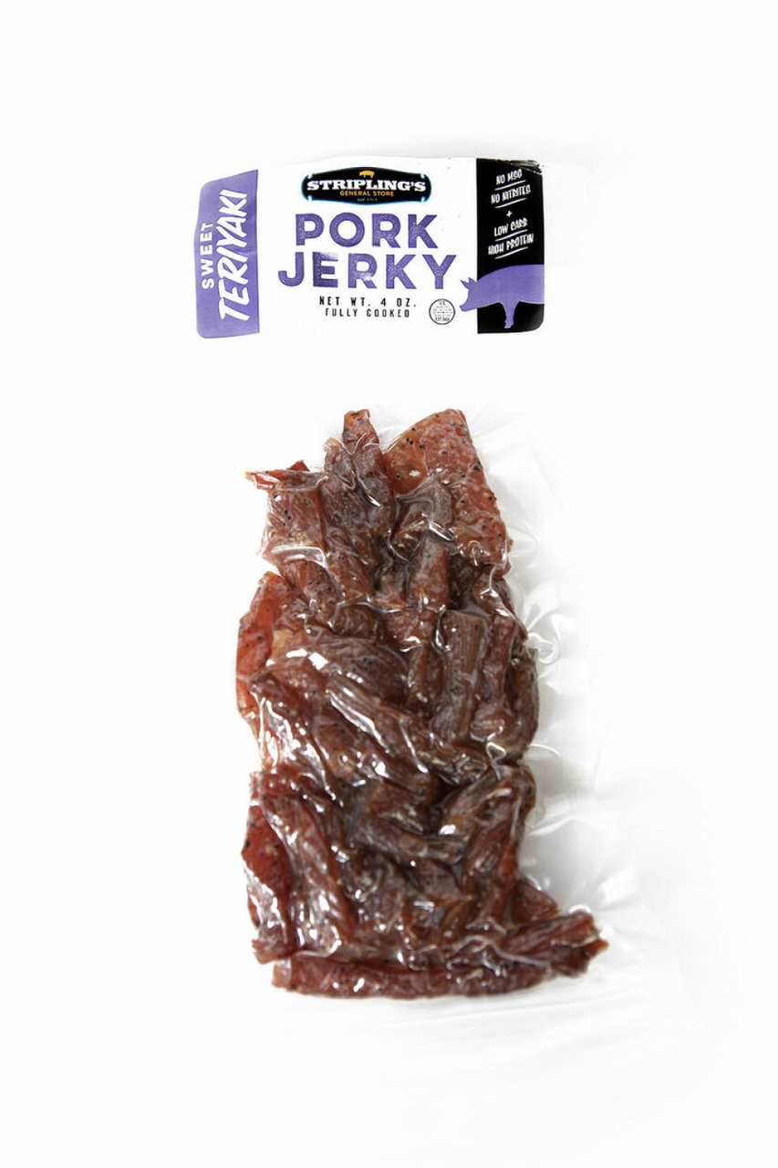 Sweet Teriyaki Pork Jerky- Stripling's General Store