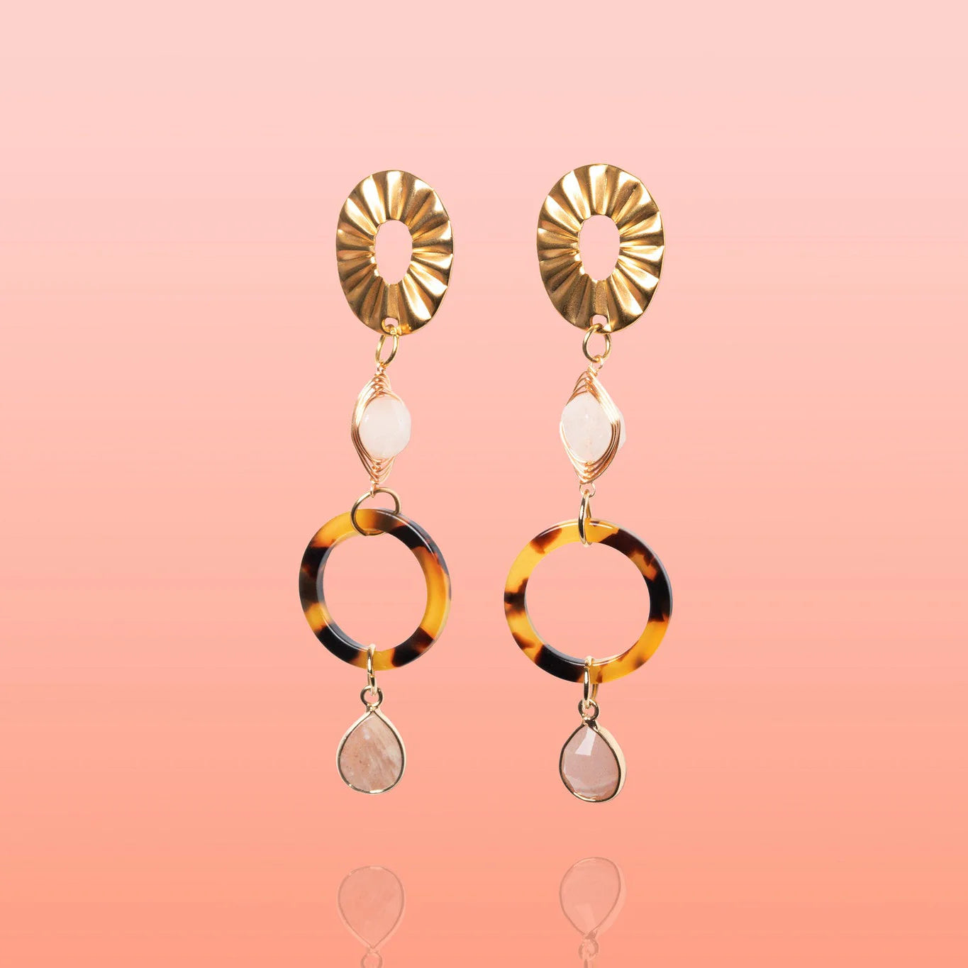 Catalina Jade + Sunstone Dangle