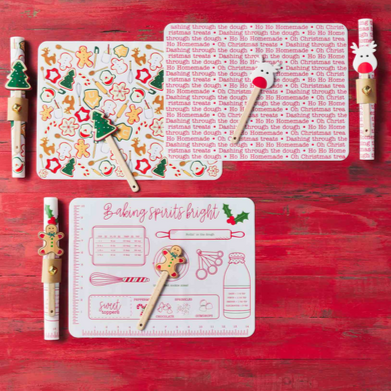 Gingerbread Baking Mat & Spatula Set