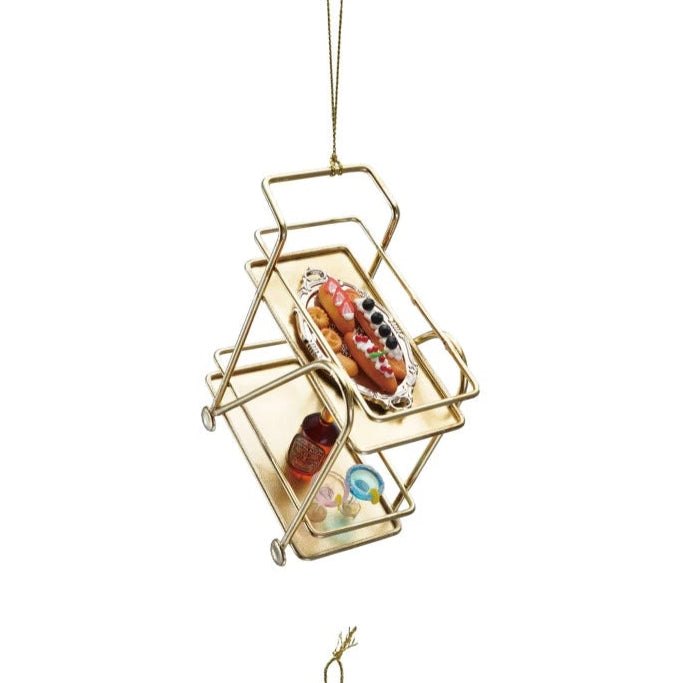 Mid-Century Bar Cart Christmas Ornament