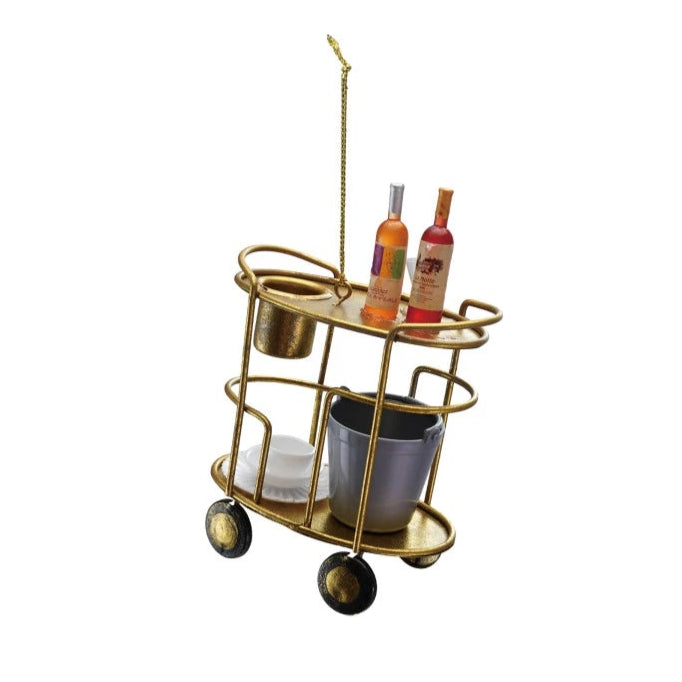 Mid-Century Bar Cart Christmas Ornament