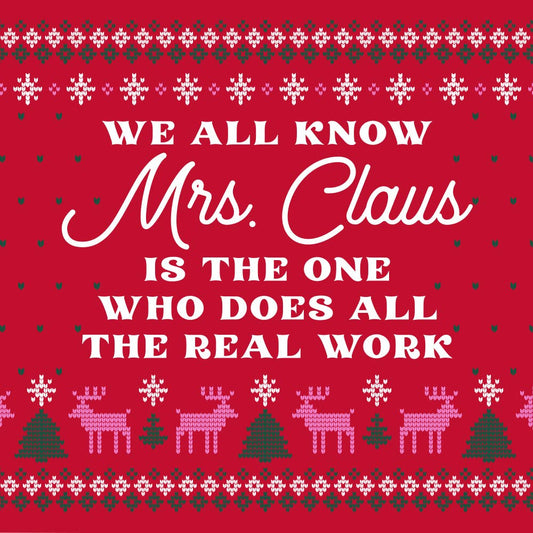 Mrs. Claus Cocktail Napkins