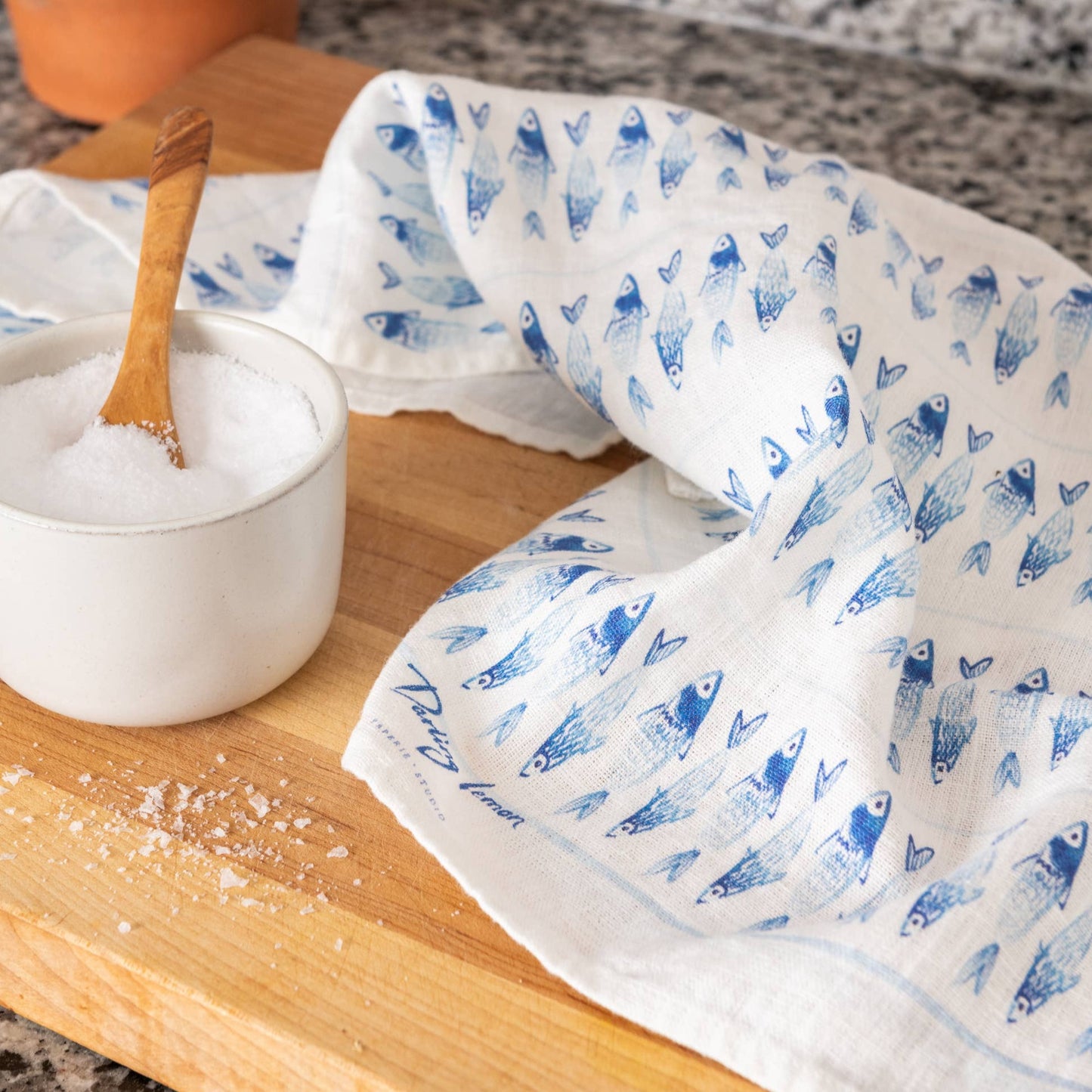 Sardines Kitchen Towel - Darling Lemon - Local Brand