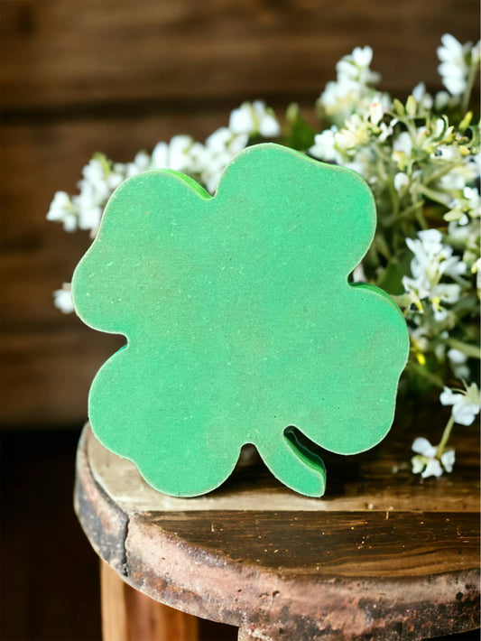 Green Shamrock Wood Decor