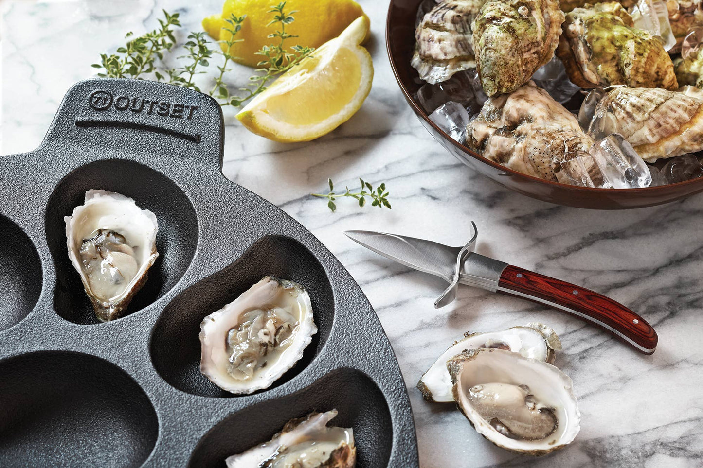 Outset Oyster Knife with Pouch Set, 1.75" x 2.5" x 7.25"
