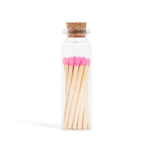 Bright Pink Matches in Corked Vial
