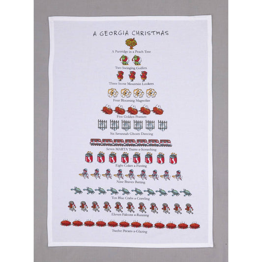 A Georgia Christmas Print Kitchen Towel