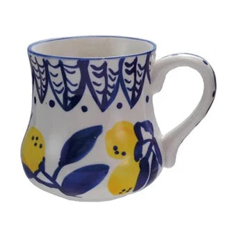 Hand Painted Lemon Chinoiserie Mug
