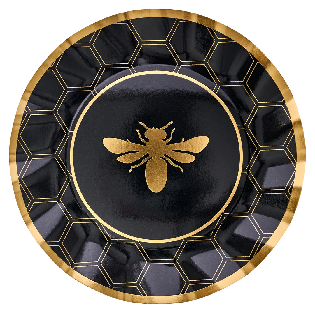 Wavy Dinner Plate Honeybee (8 Pack)