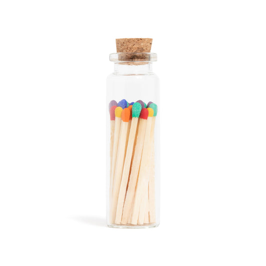 Rainbow Matches in Corked Vial