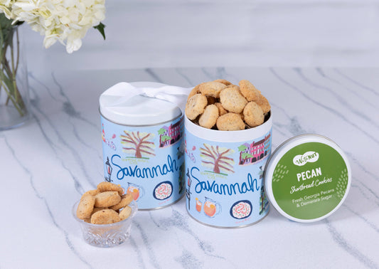 Savannah Gift Tin: Pecan Shortbread Cookies