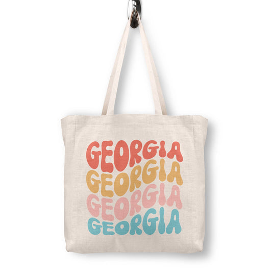 Georgia Tote Bag Market Bag Book Bag Beach Bag