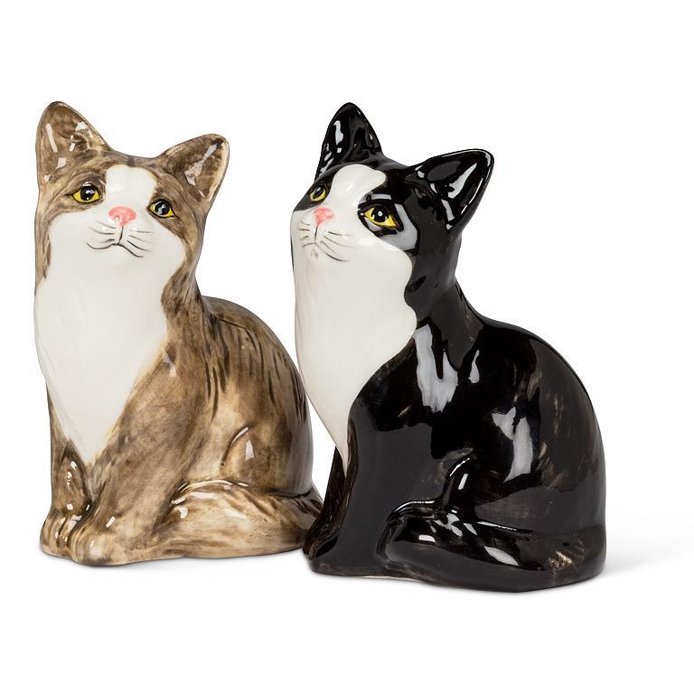 Sitting cat salt and pepper shakers