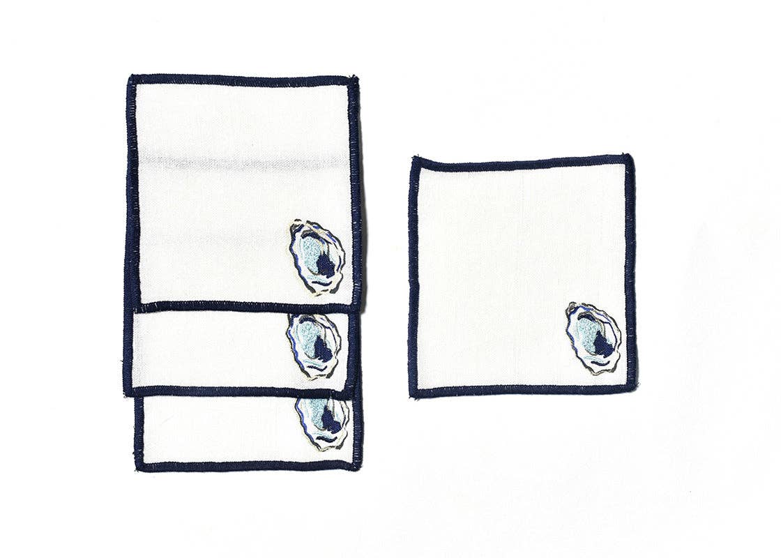 Oyster Cocktail Napkins Set of 4