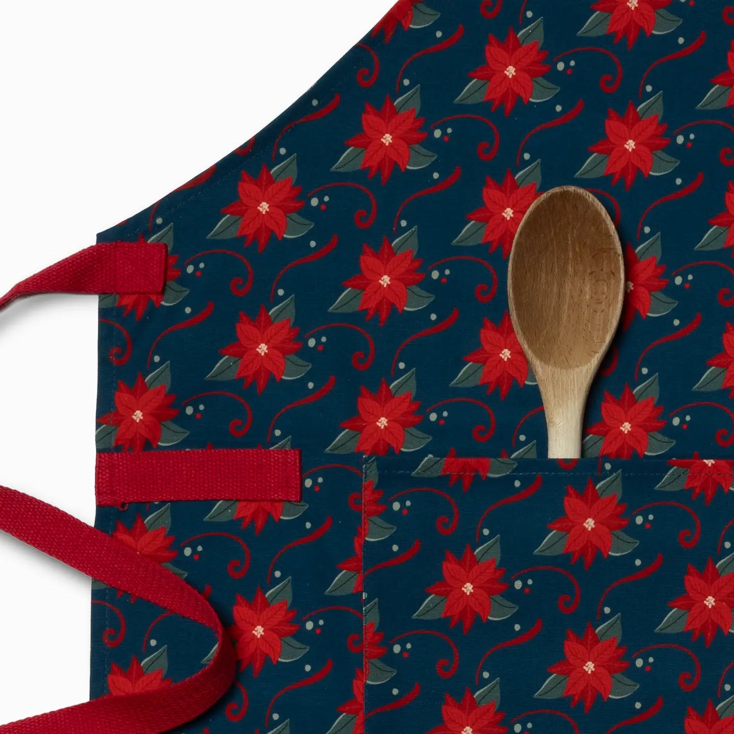 Poinsettia Party Holiday Apron